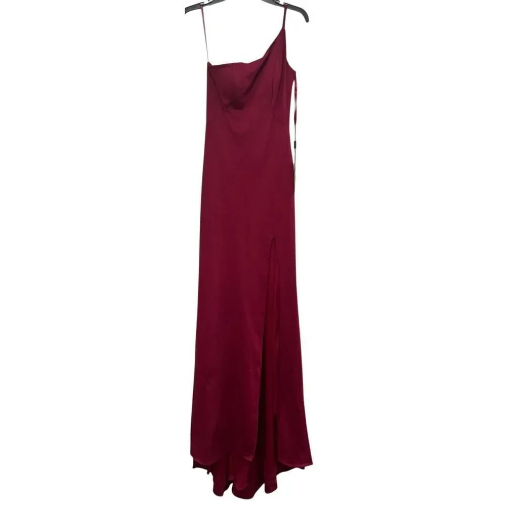La Femme One Shoulder Long Jersey Homecoming Dress - Size 00 - NWT
